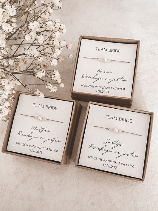 bransoletki z kamieni naturalnych Bransoletki Team Bride  medium prezent wieczór panieński
