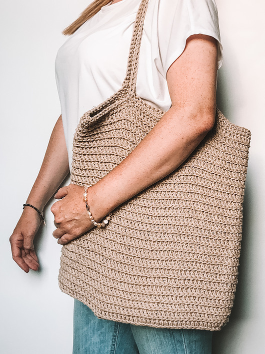 torby na ramię Torba ze sznurka bawełnianego beżowa
