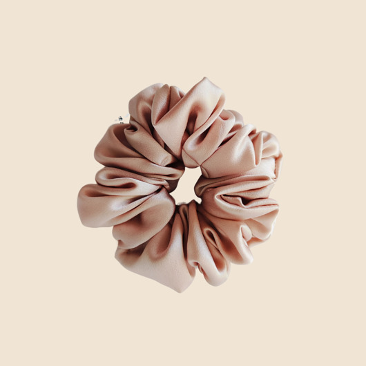 gumki do włosów Gumka jedwabna, scrunchie, frotka perłowy blond MAXI
