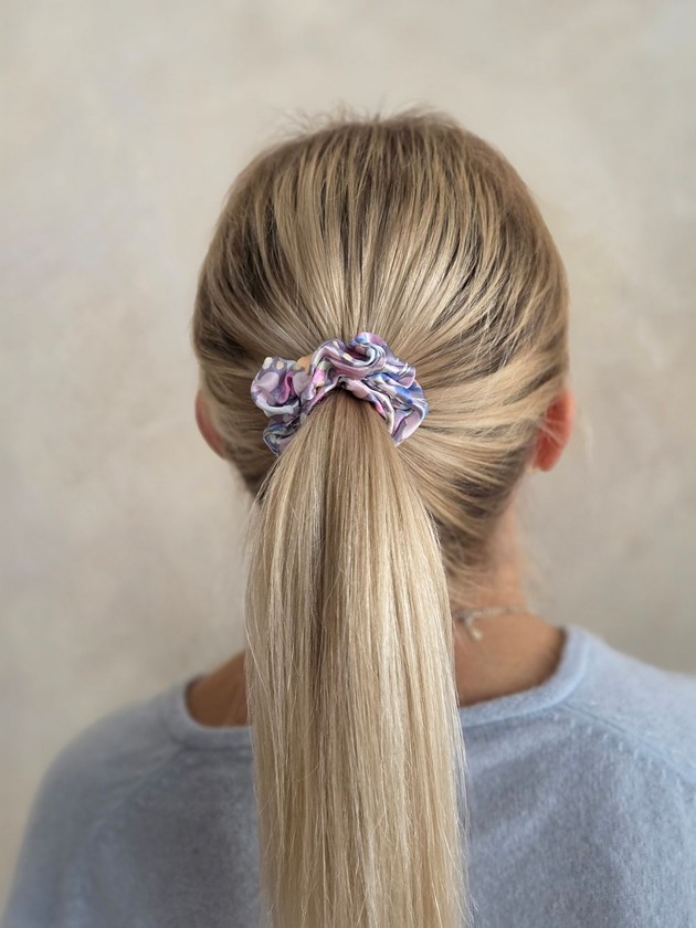 gumki do włosów Gumka jedwabna, scrunchie, wild pastel watercolor MINI