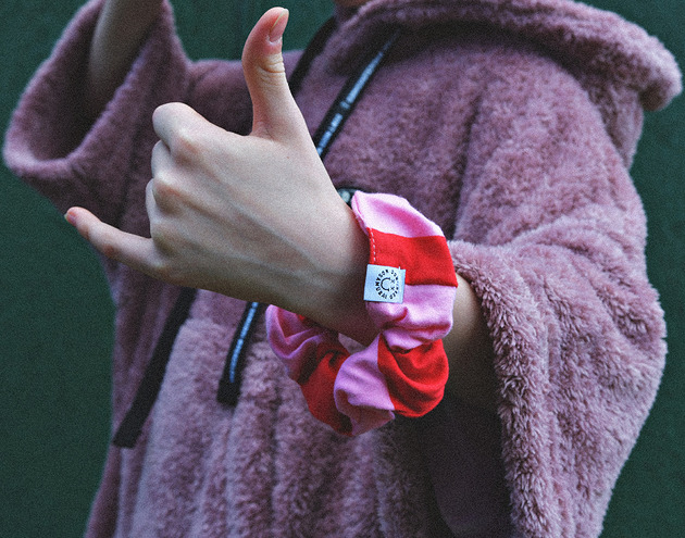 gumki do włosów Gumka  Scrunchie w Paski