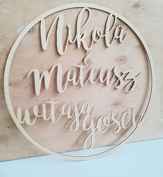 Koło powitalne z imionami 60 cm JJ Studio