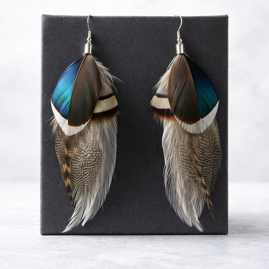 kolczyki z piórami Kolczyki z piór Aura