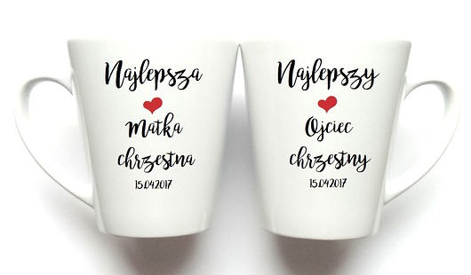 KUBKI  LATTE dla RODZICÓW CHRZESTNYCH FarrowDesign