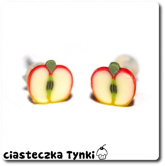kolczyki jabłuszka ciasteczkatynki