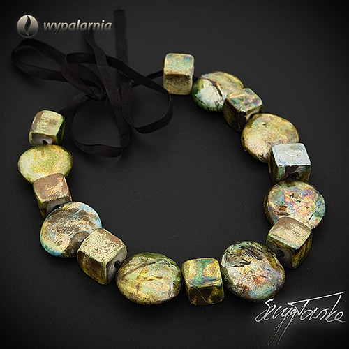 naszyjnik RAKU VERDE 004 Szczyglowska