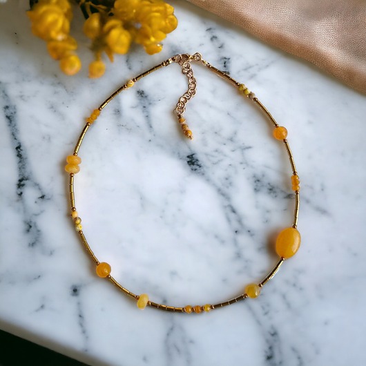 chokery OSTATNI! naszyjnik YELLOW : choker : summer collection :: ŻÓŁTY NASZYJNIK