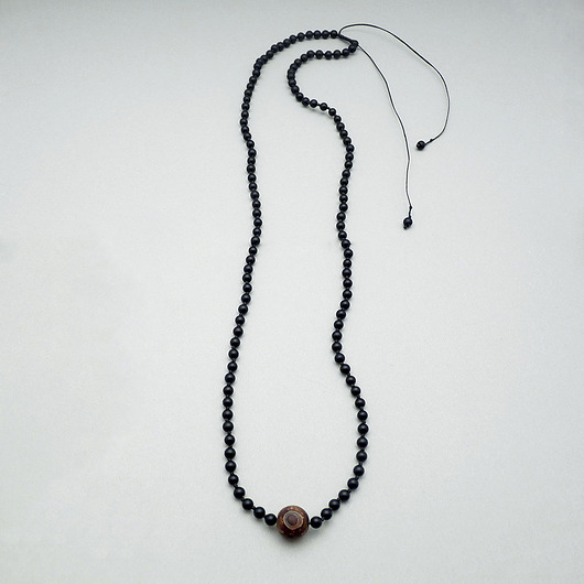 naszyjniki - inne Agat tybetański i onyks