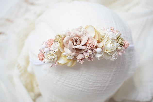 ozdoby do włosów dla dzieci wianek na chrzest niemowlę