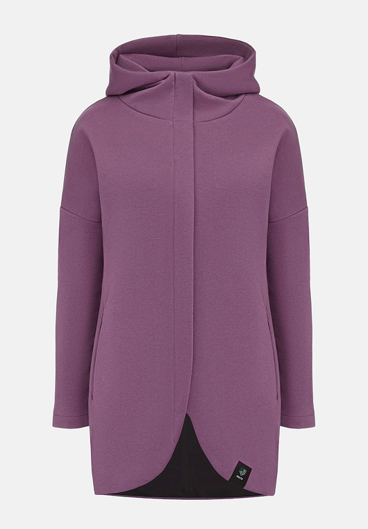 bluza z kapturem damska Peleryna No.2 na suwak Wrzos