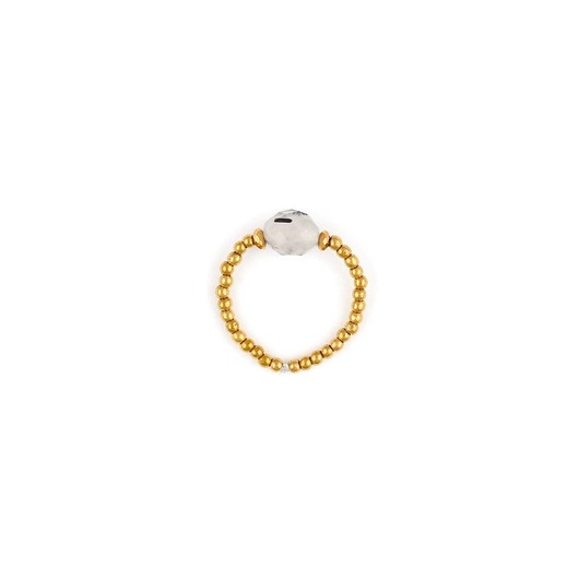 pierścionki - różne Pierścionek z Kwarcem Paproci złote hematyty