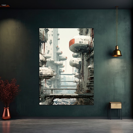 plakaty Futurystyczna Japonia, Cyberpunk - Plakat - Loft, Minimalizm