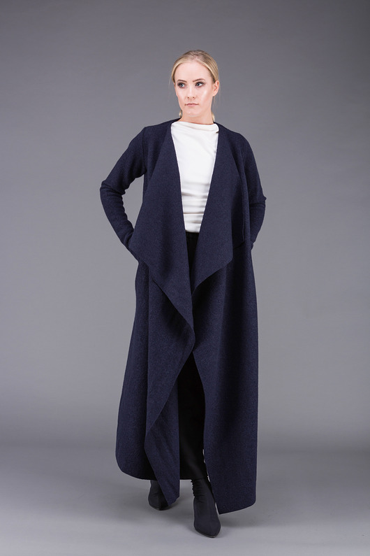 płaszcze damskie Navy flow coat