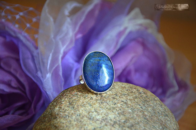 Lapis lazuli Pierścionek Srebro 925 Galeria Niepodzielone