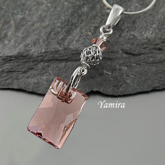 kryształ Swarovski Vintage Rose long - wisior yamira