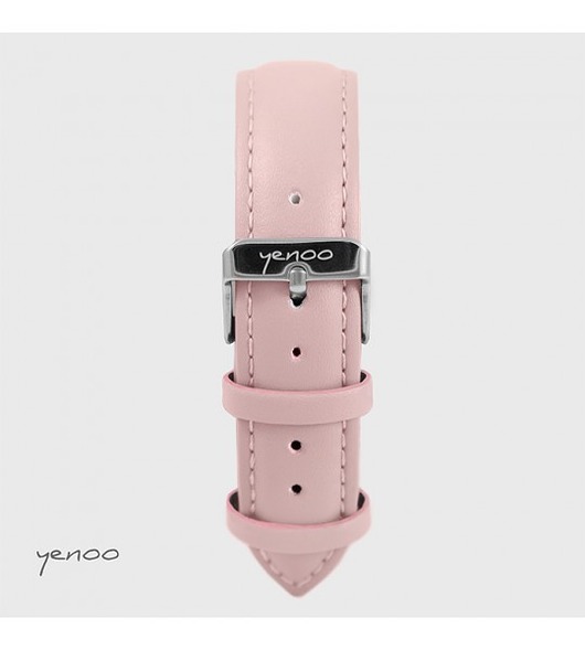 zegarki różne Pasek do zegarka - skórzany, pudrowy róż