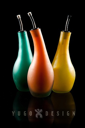 Butelki na OLIVE i VINEGAR komplet YUGO DESIGN