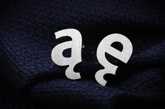 spinki do mankietów Srebrne spinki do mankietów Ę Ą