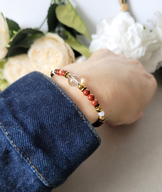 bransoletki z kamieni naturalnych DODAJĄCA ENERGII- z Kryształem górskim