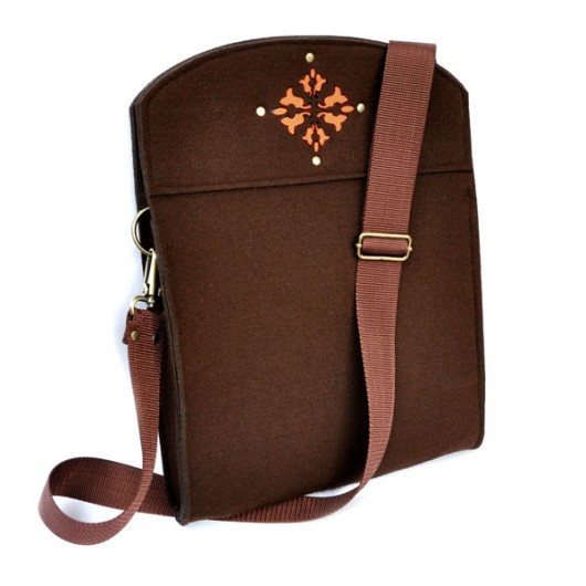 CuT-OuT BAG - vol.3 brązowa / wzór pomarańcz Beltrani