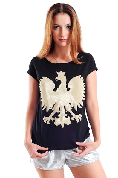 T-shirt czarny - PL Brilliant Gold polaquito