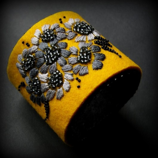multi/ żółta/ szara agat handmade