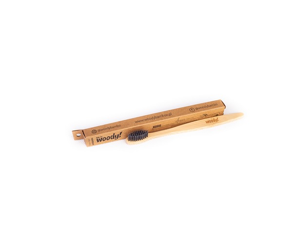 do ciała - inne WoodyBamboo Bambusowa szczoteczka CLASSIC miękka