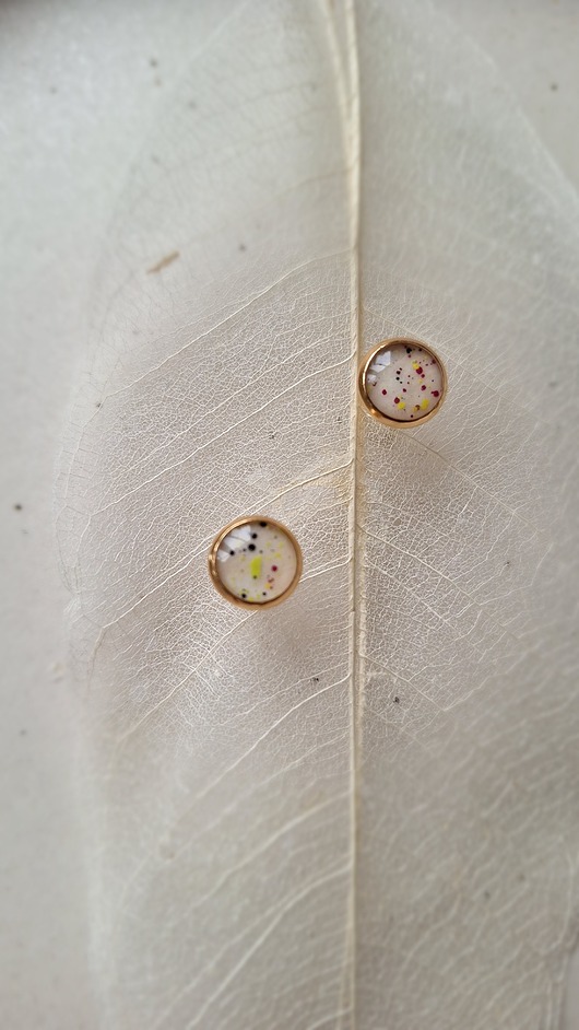 kolczyki - inne Mini akwarelki kolczyki 8mm