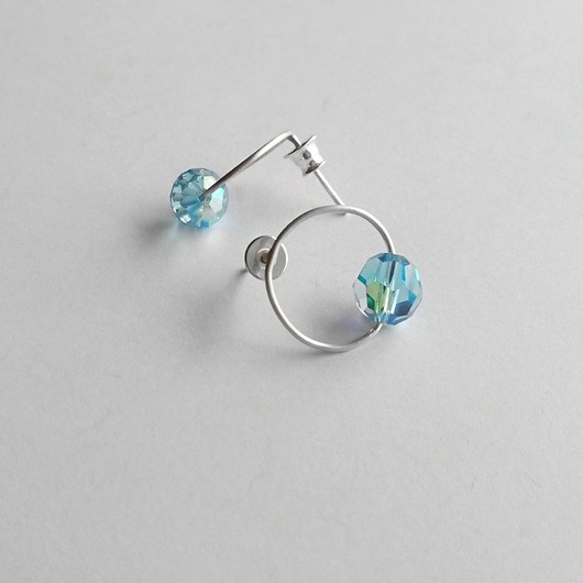 kolczyki z kamieniami Kolczyki OKRĄG