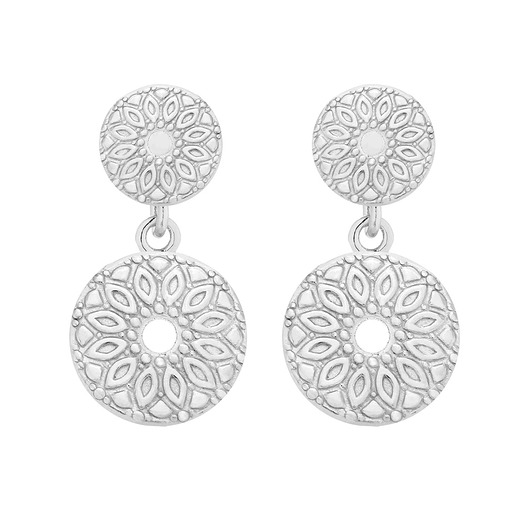 kolczyki srebrne Srebrne kolczyki z medalionami