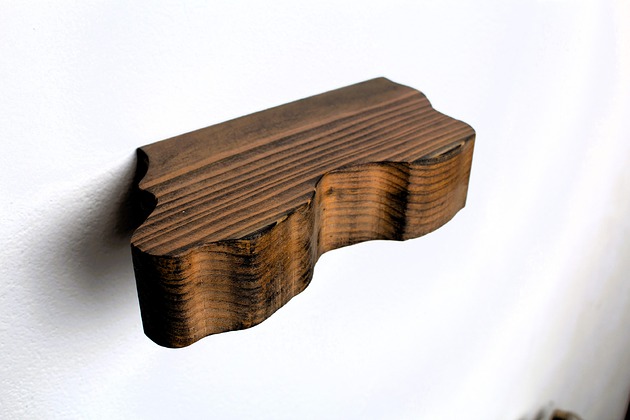 półki Półka ścienna z niewidocznym mocowaniem - wzór numer 9/ciemny orzech