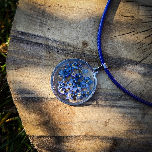 wisiory Wisiorek z niezapominajkami