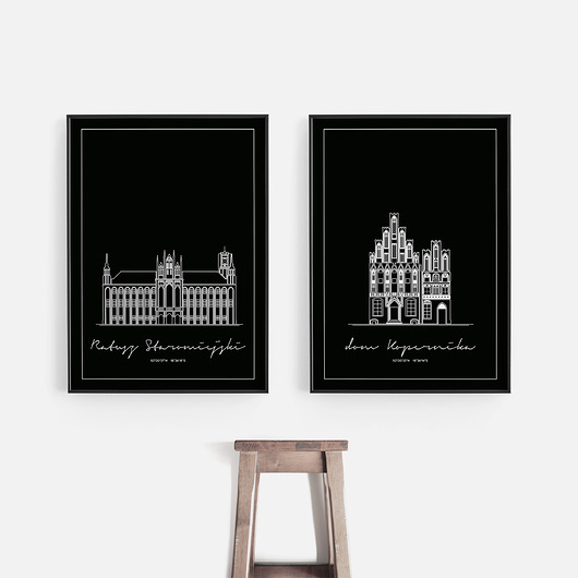 plakaty Zestaw 2 plakatów - Plakat Polska - Toruń
