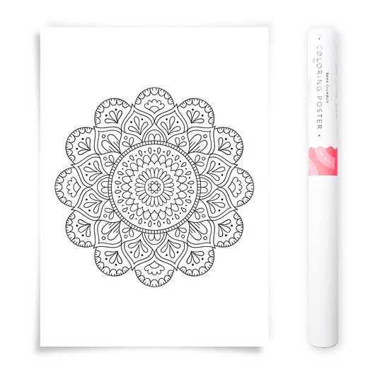 plakaty Plakat do Kolorowania Mandala 50x70cm