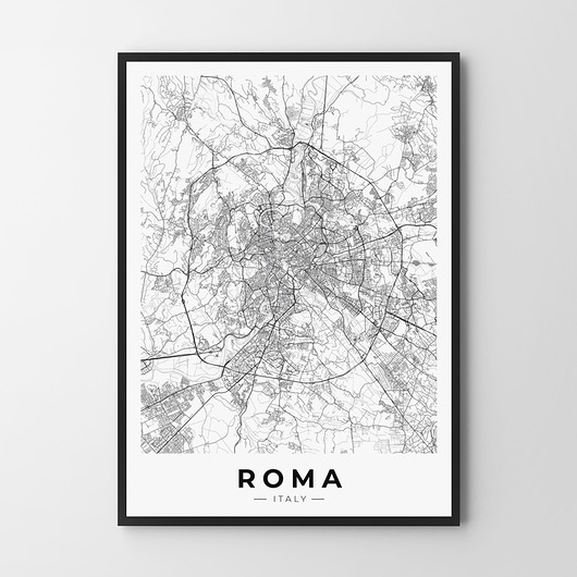 plakaty Plakat Rzym mapa