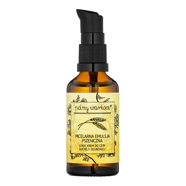 kremy do twarzy i pod oczy Polny Warkocz Micelarna emulsja pszeniczna - lekki krem do cery suchej i dojr