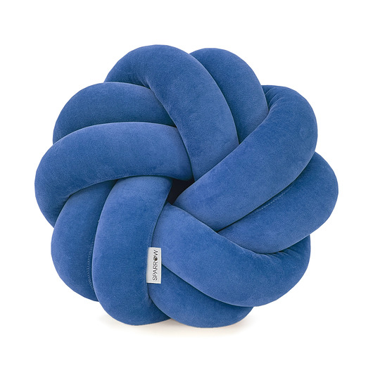 poduszki supły Poduszka supeł ROZETA knot pillow petrol blue