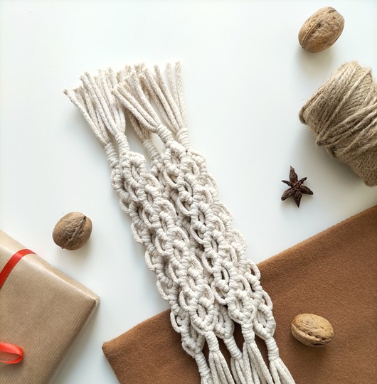 zakładki do książek Zakładka do książki makrama Boho eko naturalna