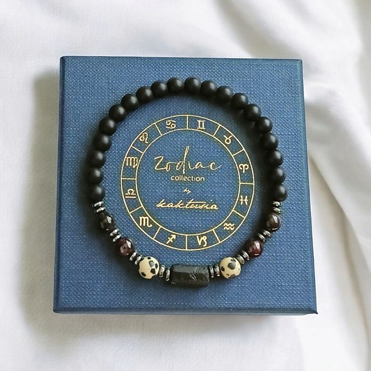 biżuteria męska SKORPION - zodiac collection - bransoletka na gumce