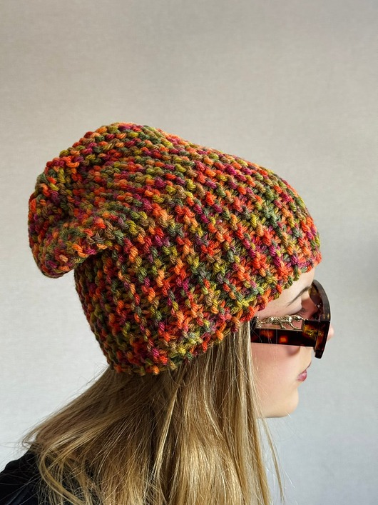 czapki damskie Kolorowa mała czapka beanie z wełną i alpaką