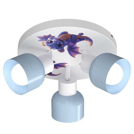 lampy do pokoju dziecka Dziecięca lampa sufitowa z nadrukiem laserowym led smok dinozaur E27 LED