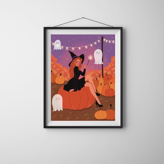 grafiki i ilustracje Plakat Witch