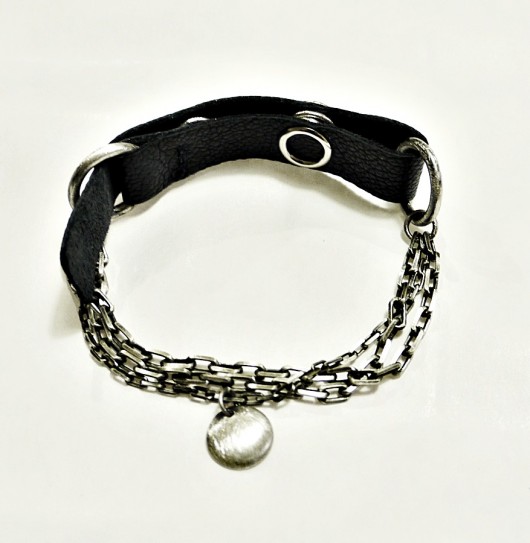 KSZU- Silver Chain & Leather [pr925] KSZU Jewelry