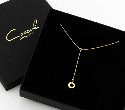 NASZYJNIK KRAWATKA Z GWIAZDKĄ - SREBRO 925  Coccola JEWELLERY