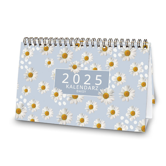 kalendarze i plannery Kalendarz biurkowy 2025 Daisy na biurko stojący