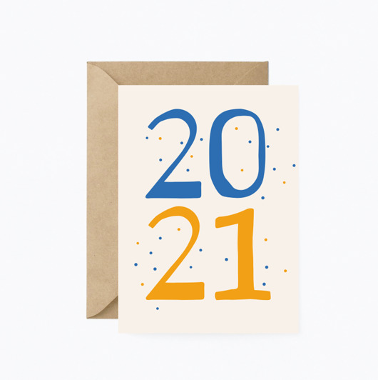 kartki okolicznościowe - wydruki Kartka noworoczna "2021"