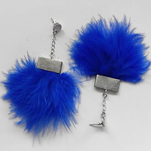 kolczyki z piórami PIÓRKO kolczyki