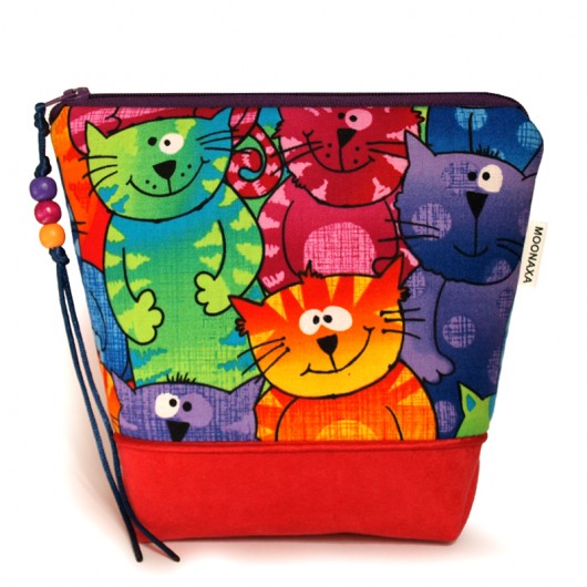 kosmetyczka - szalone kociaki - multicolor MOONAXA