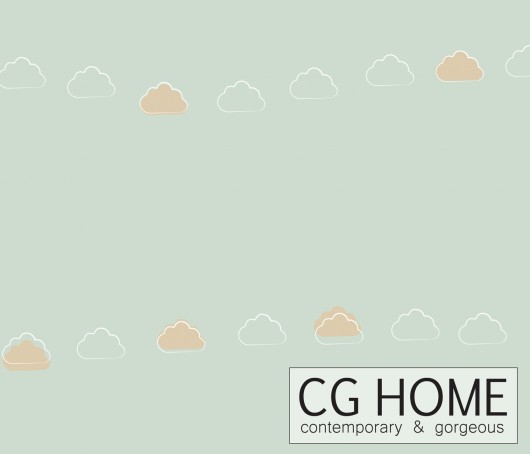 tapeta samoprzylepna CLOUDY MINTY peel & stick Cghome