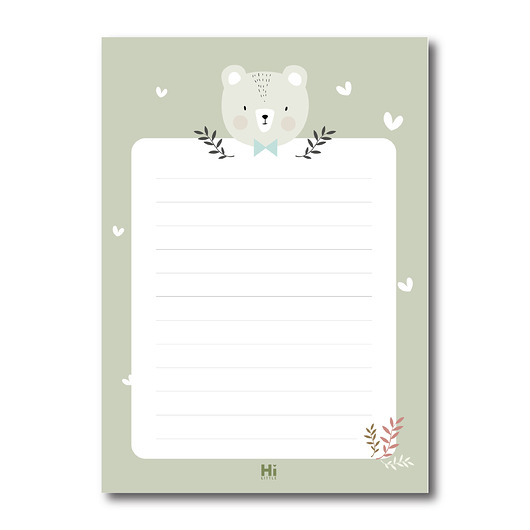 Notes bez okładki A6 MIŚ HI LITTLE